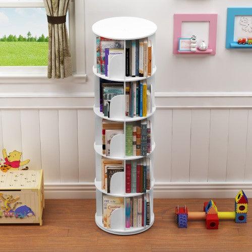 5 Tier 360° Rotating Stackable Shelves Bookshelf Organizer - Toytexx 5 Tier 360° Rotating Stackable Shelves Bookshelf Organizer - Toytexx
